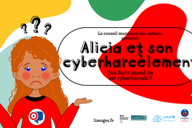 affiche de l'escape game Alicia et le cyberharcèlement